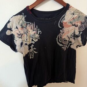 The Great China Wall Black and Cream Graphic Tee